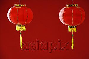 AsiaPix - Still life of a pair of red lanterns