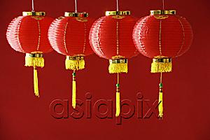 AsiaPix - Still life of a row of red lanterns