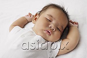 AsiaPix - Closeup of sleeping baby.