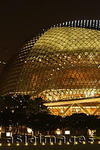 Asia Images Group - Night shot of Esplanade Theater, Singapore