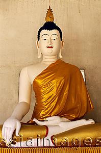 Asia Images Group - Thailand,Chiang Mai,Buddha Statue at Wat Chedi Luang