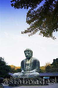 Asia Images Group - Japan,Tokyo,Kamakura,Daibutsu,The Great Buddha with Autumn Leaves