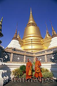 Asia Images Group - Thailand,Bangkok,Wat Phra Kaew,Grand Palace,Monks