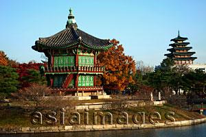 Asia Images Group - Gyeongbokgung Palace,Hyangwonjeong Pavilion,Korea,Seoul