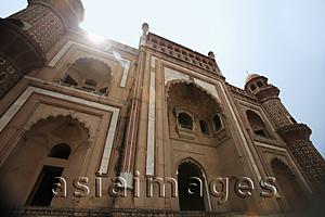 Asia Images Group - Sun burst over the top of Humayun's Tomb. New Delhi, India