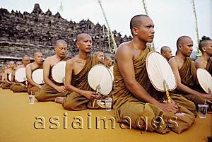 Asia Images Group - Indonesia, Java Buddhist monks at Vesak ceremony.