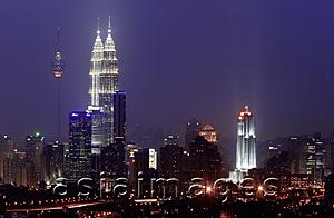 Asia Images Group - Malaysia, Kuala Lumpur, skyline at night