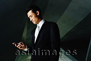 Asia Images Group - Businessman looking at mobile phone